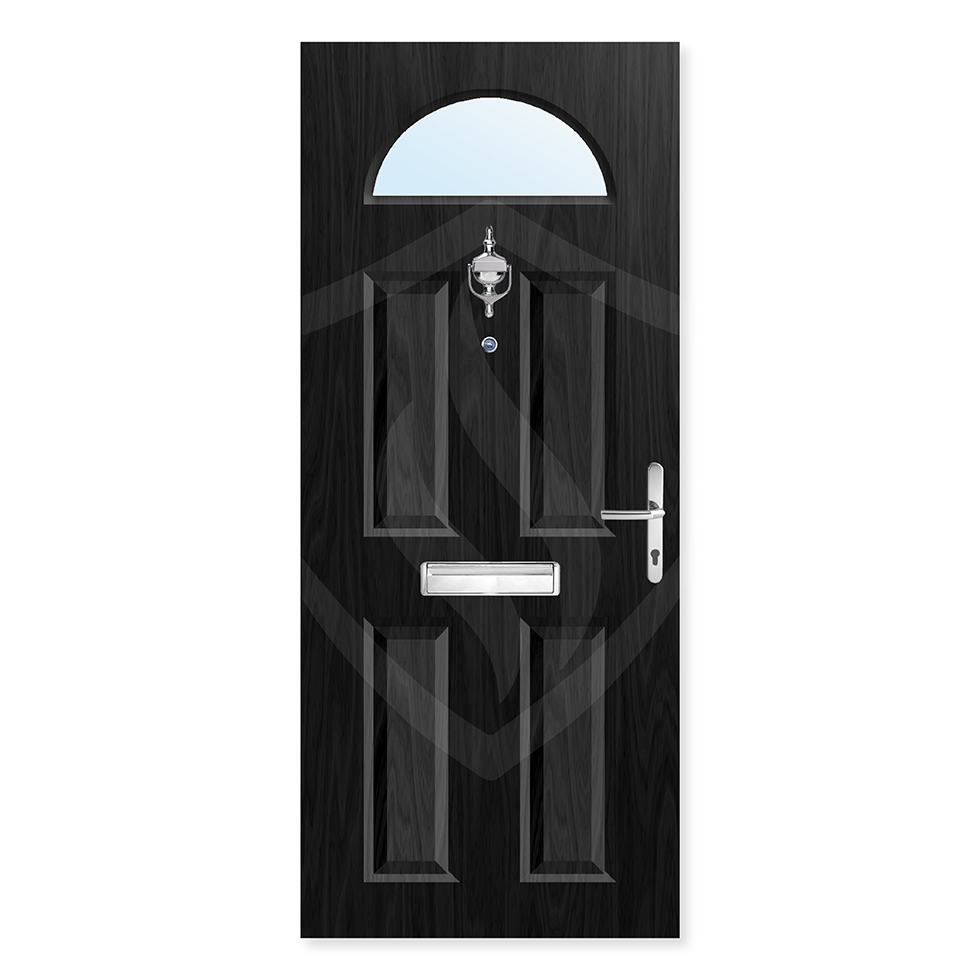Gloucester Black Glazed Min 833x1895 Max 1012x2115 Premier Fire Doors