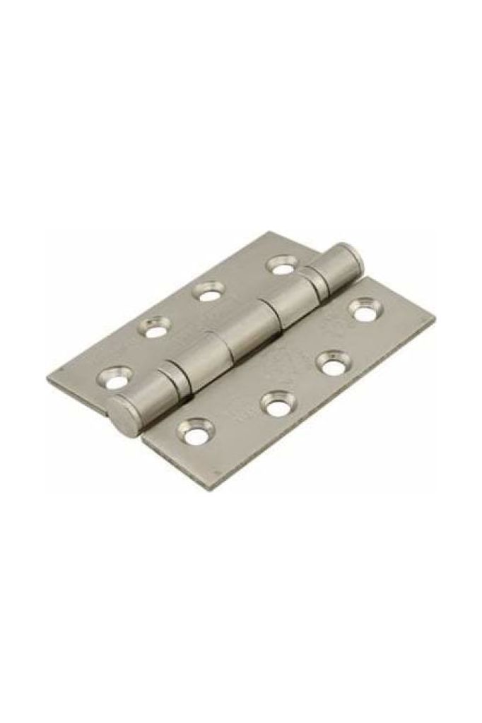 Set of 3 Satin Stainless Steel fire Rated Hinges 100x75x3mm Premier Fire Doors