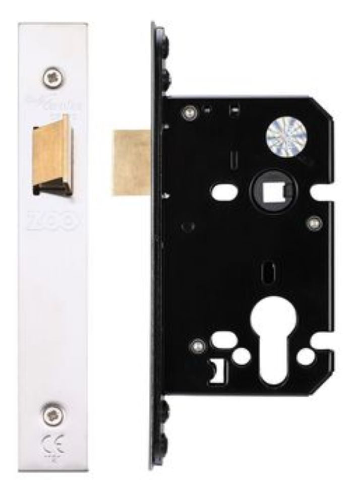 Upright Latch - 64mm C/W PVD Forend and Strike | Premier Fire Doors Premier Fire Doors