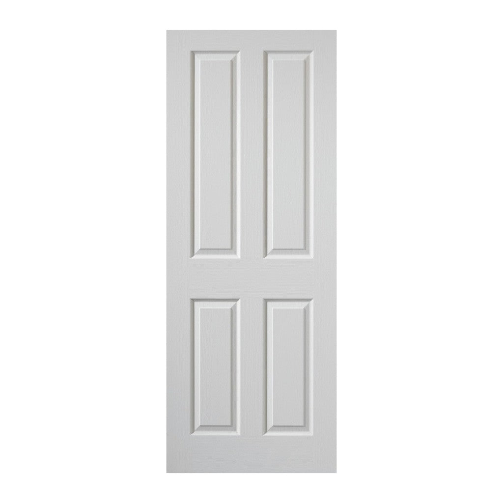 Fire Resistant Door To FD30 | JB Kind Canterbury 4 Panel White 1981 x 610 x 44mm / Textured Premier Fire Doors
