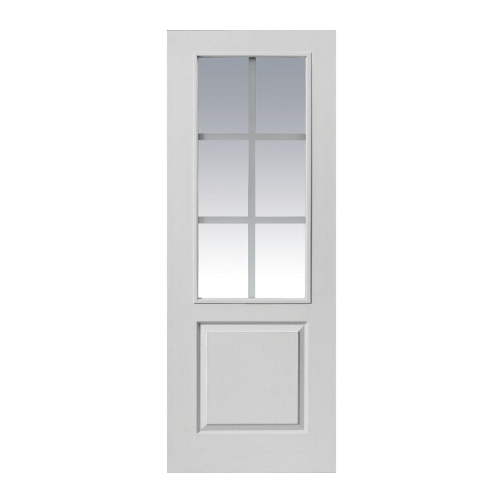 Jb Kind Internal Faro 2 Panel Glazed Fd30 fire Door 1981 x 762 x 44mm / Clear Glass / Textured Premier Fire Doors