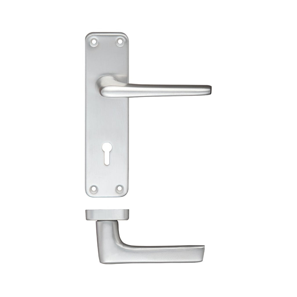 Contract Aluminium Lever on Lock Backplate | Premier Fire Doors Premier Fire Doors