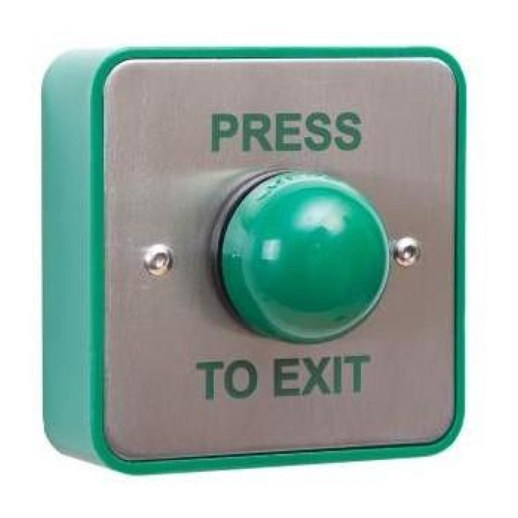 Green Dome Momentory Exit Button Double Pole 4 Amp Premier Fire Doors