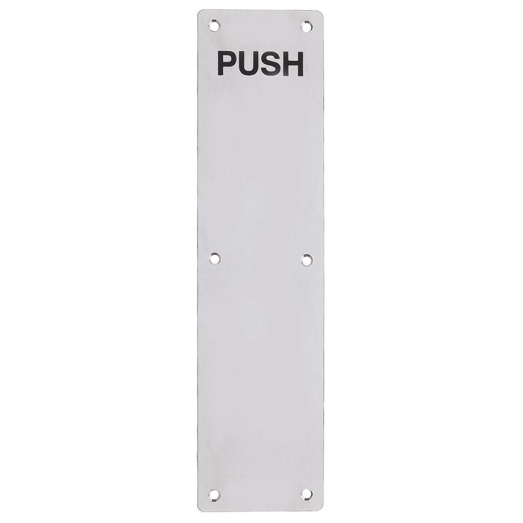 Finger Plate - Push (Radius) 75mm x 300mm | Premier Fire Doors Premier Fire Doors