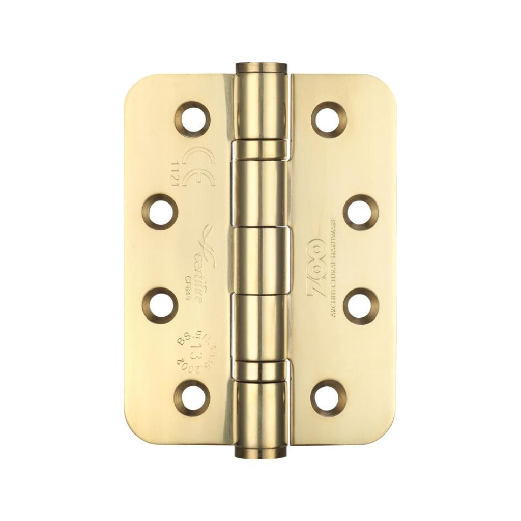 Grade 13 Ball Bearing Hinge Stainless Steel - Grade 201 - 102 x 75 x 3mm Radius | Premier Fire Doors Premier Fire Doors