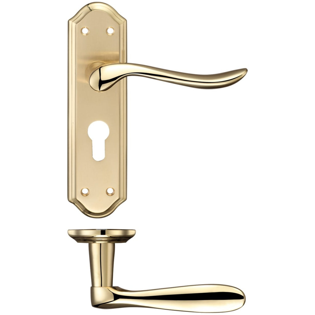 Lincoln Lever Euro Lock (47.5mm c/c) Furniture    180 x 48mm | Premier Fire Doors Premier Fire Doors