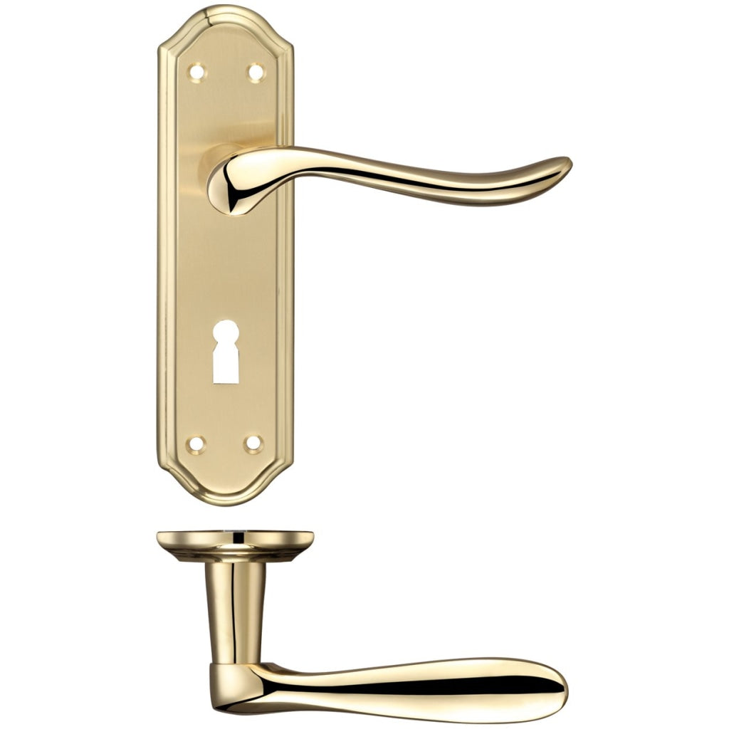 Lincoln Lever Lock (57mm c/c) Furniture    180 x 48mm | Premier Fire Doors Premier Fire Doors