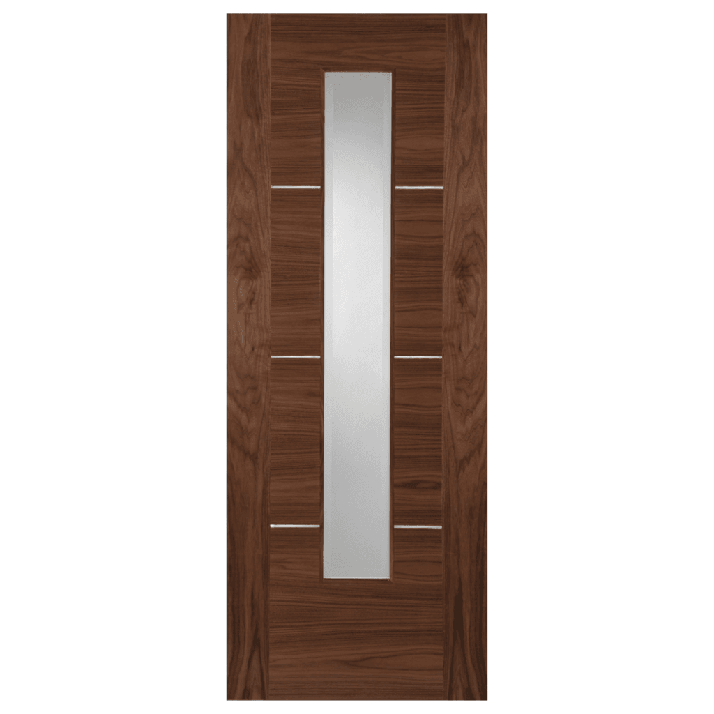 Mendes Internal Walnut Nova 1 Light Fd30 fire Door (44 Mm) 1981 x 686mm / Walnut Nova / Clear Flat Premier Fire Doors