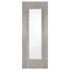 Mendes Internal Light Grey Corsica 1 Light Fd30 fire Door 1981 x 610mm / Corsica / Clear Flat Premier Fire Doors