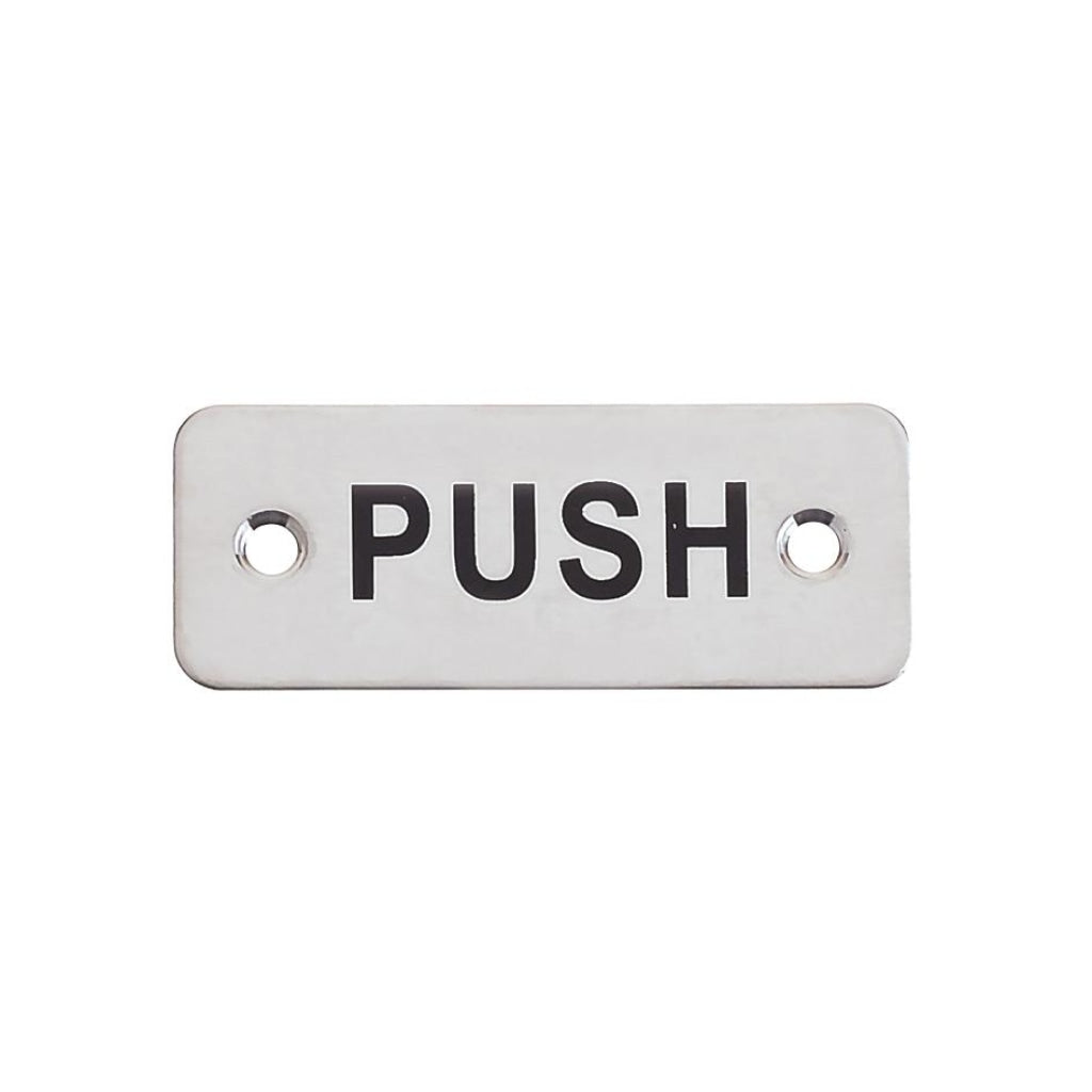 Rectangular Push Sign - 75 x 30mm | Premier Fire Doors Premier Fire Doors