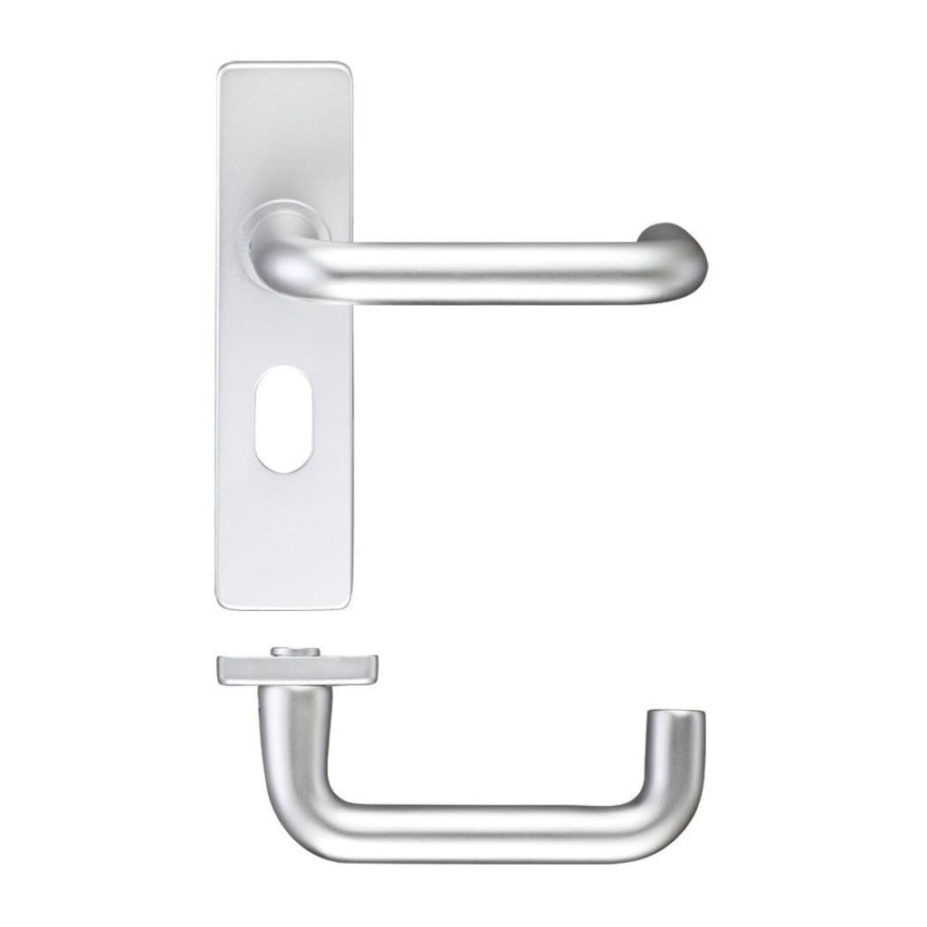 Return to Door Lever on Oval Profile Backplate (48.5MM) | Premier Fire Doors Premier Fire Doors