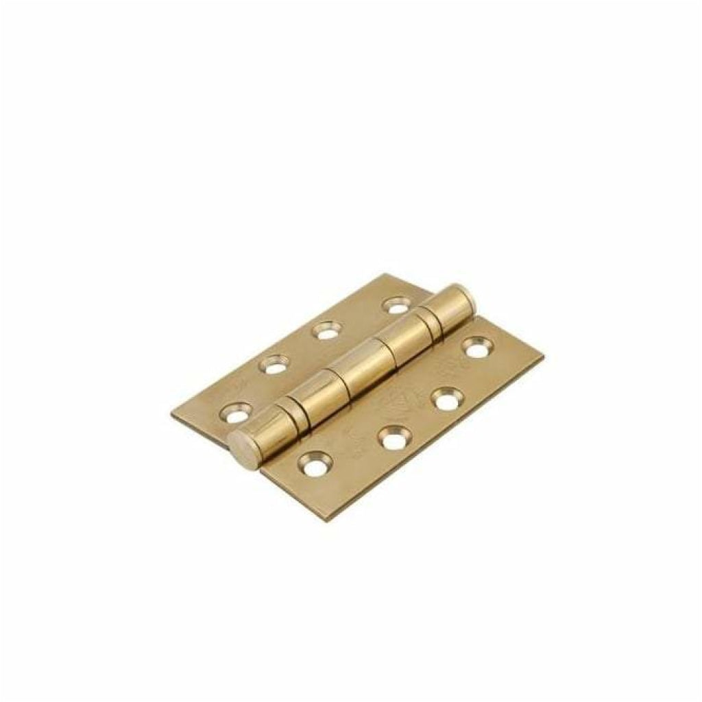 Set of 3 Polished Brass fire Rated Hinges 100x75x3mm Premier Fire Doors