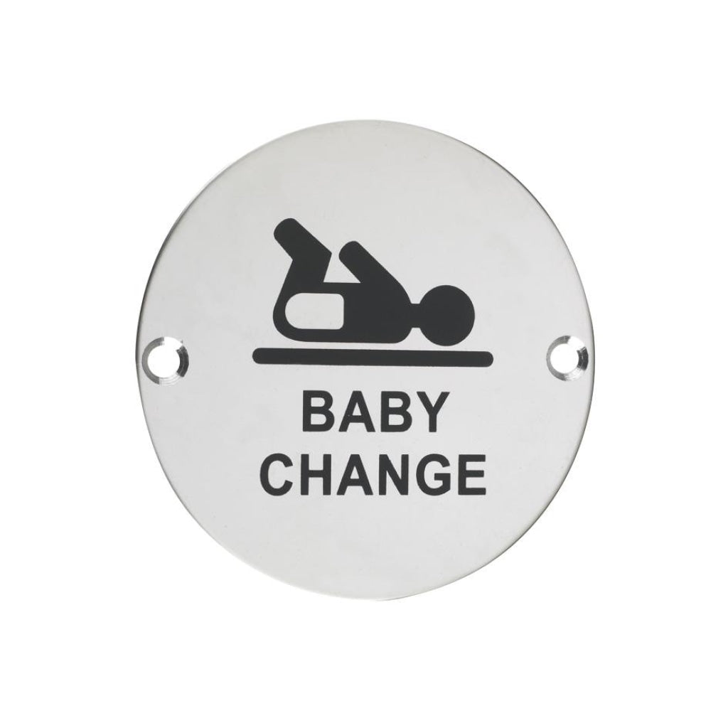 Signage - Baby Change - 76mm dia | Premier Fire Doors Premier Fire Doors