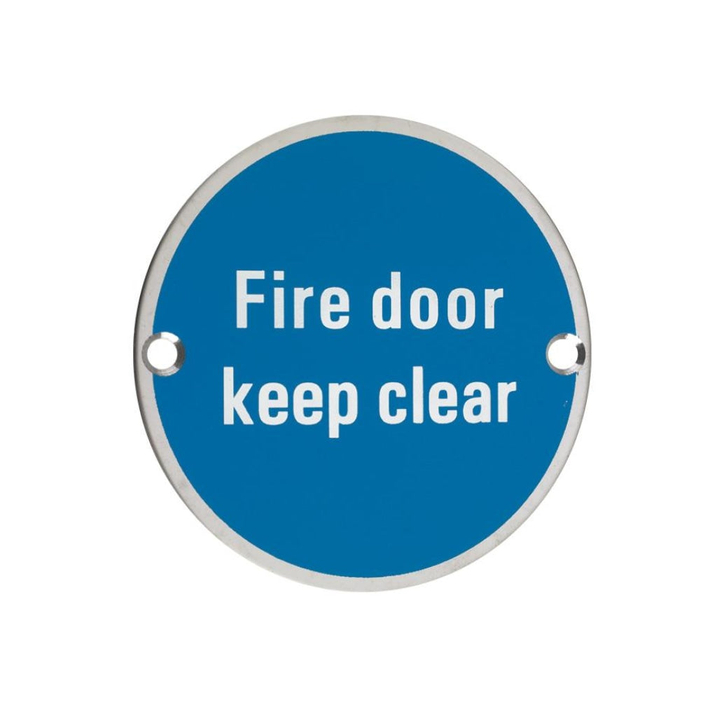 Signage - Fire Door Keep Clear - 76mm dia | Premier Fire Doors Premier Fire Doors