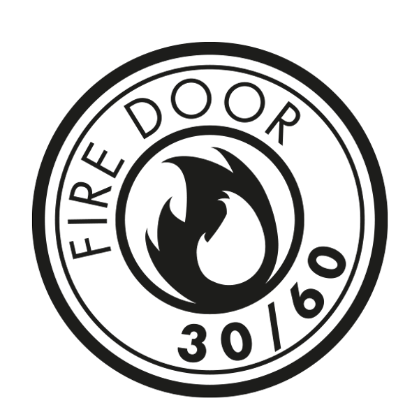 Orion Lever on Round Rose | Premier Fire Doors Premier Fire Doors