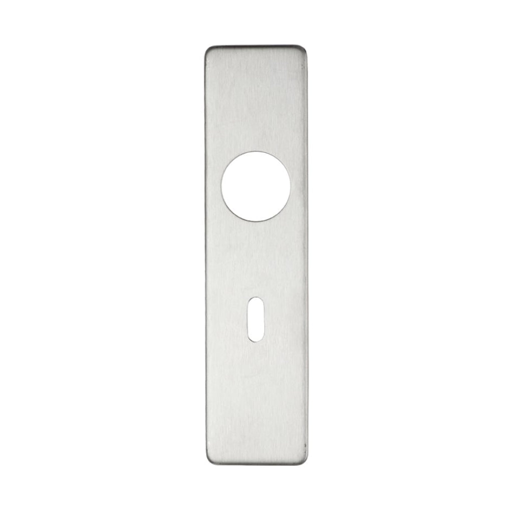 Cover plate for 19 mm RTD Lever on Short Backplate - Lock 57mm - 45mm x 180mm PSS | Premier Fire Doors Satin Stainless Premier Fire Doors