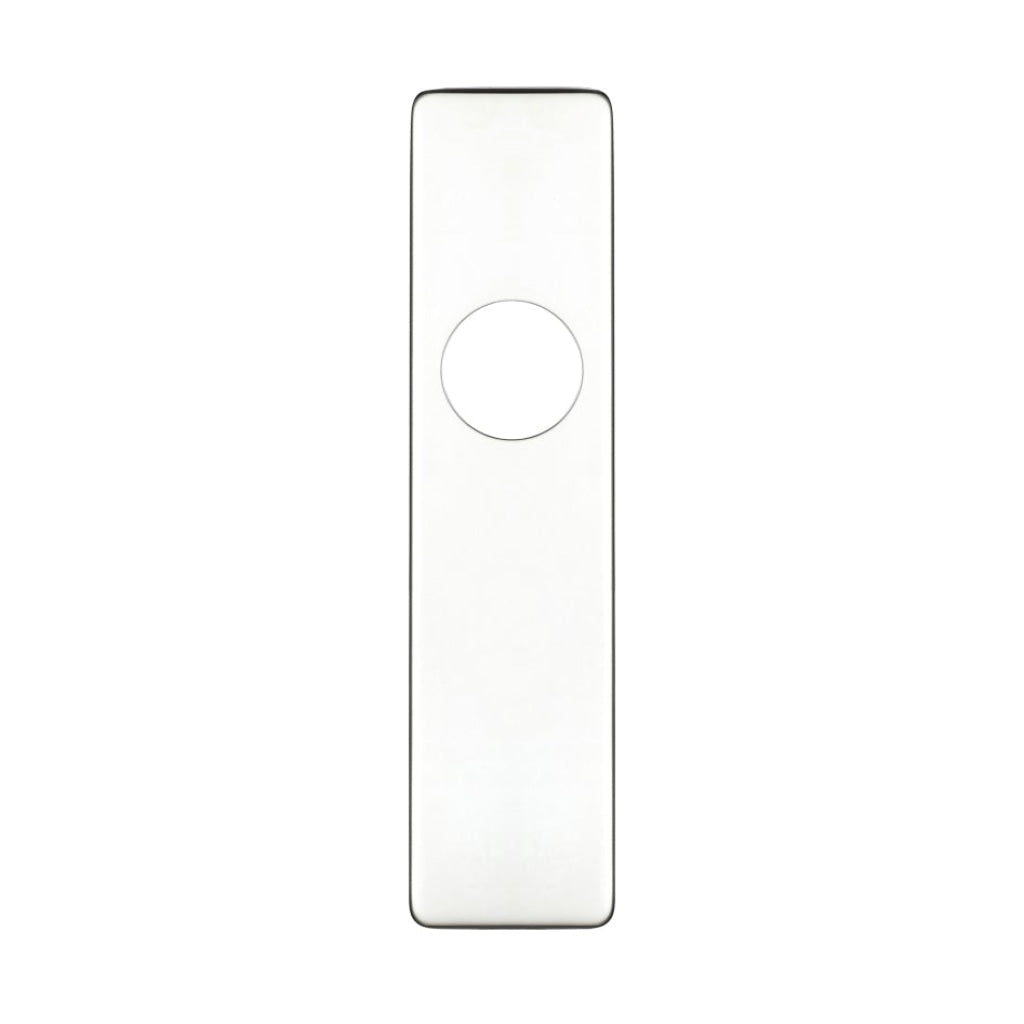 Cover plate for 19 mm RTD Lever on Short Backplate - Latch - 45mm x 180mm | Premier Fire Doors Polish Stainless Premier Fire Doors
