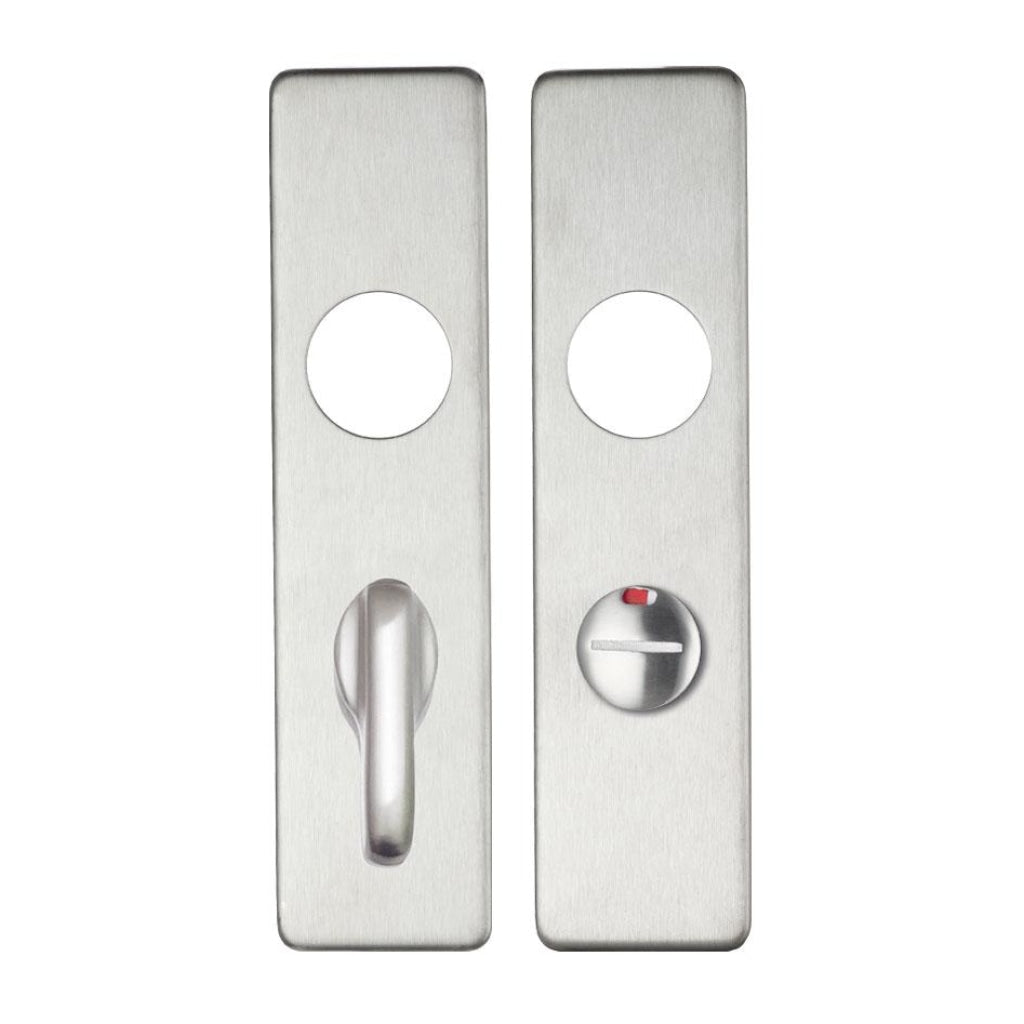 Cover plate for 19 mm RTD Lever on Short Backplate - Bathroom 57mm - 45mm x 180mm | Premier Fire Doors Polish Stainless Premier Fire Doors