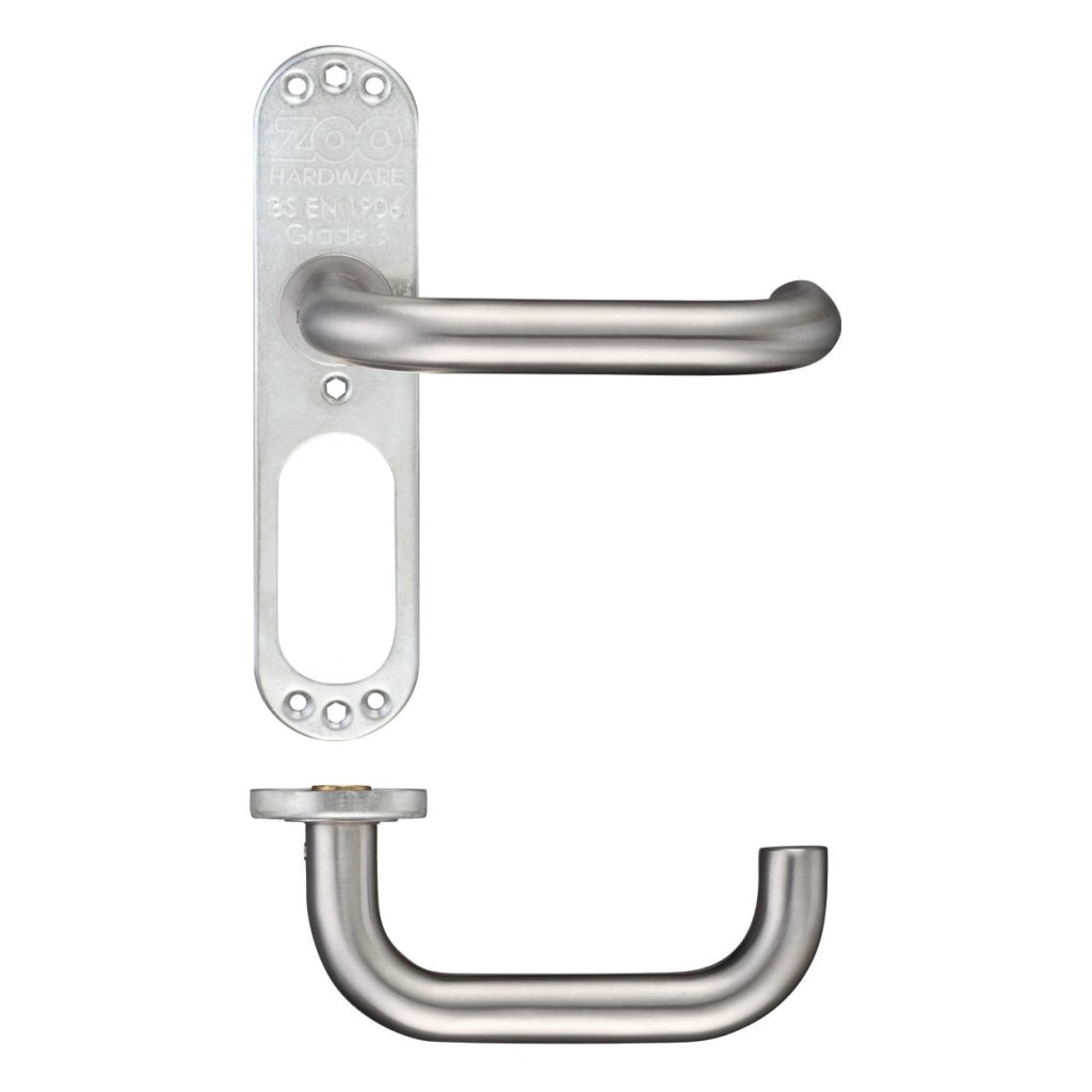 19mm Tubular Return to Door Lever on Inner Plate/Short Plate | Premier Fire Doors Premier Fire Doors