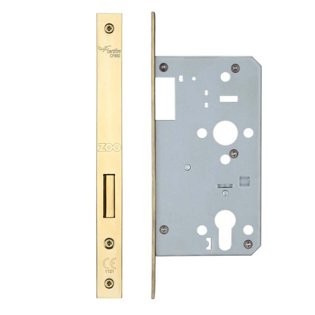 Din Euro Deadlock - Backset 60mm | Premier Fire Doors 90mm case size 60mm backset Premier Fire Doors